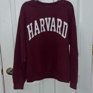 harvard dark red crewneck